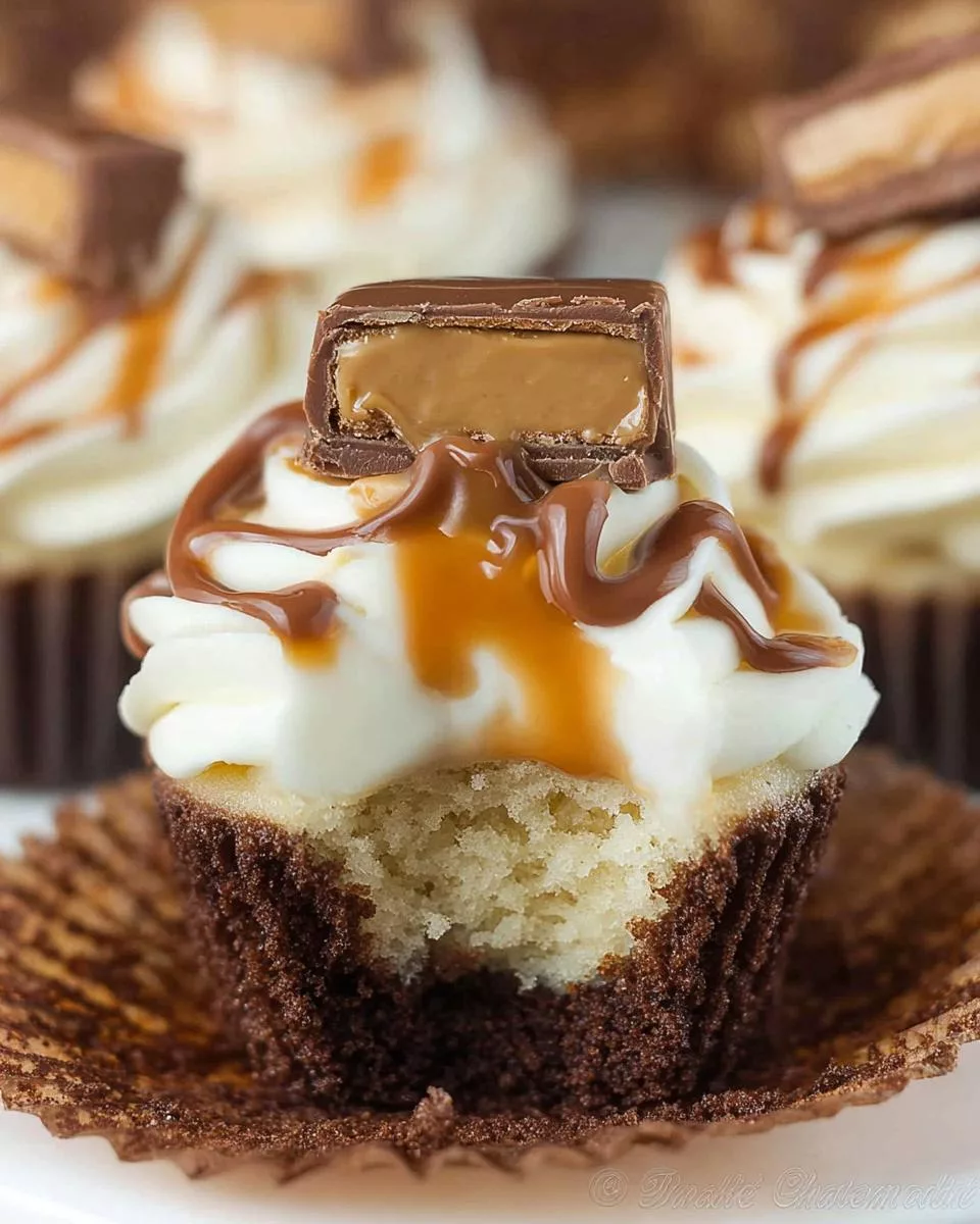 Easy Twix Bars Cupcakes - detail 2