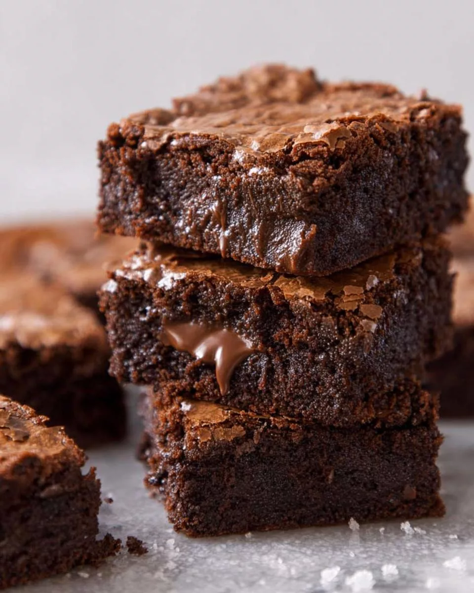 Fudgy Brown Butter Brownies with Crinkly Tops - detail 1