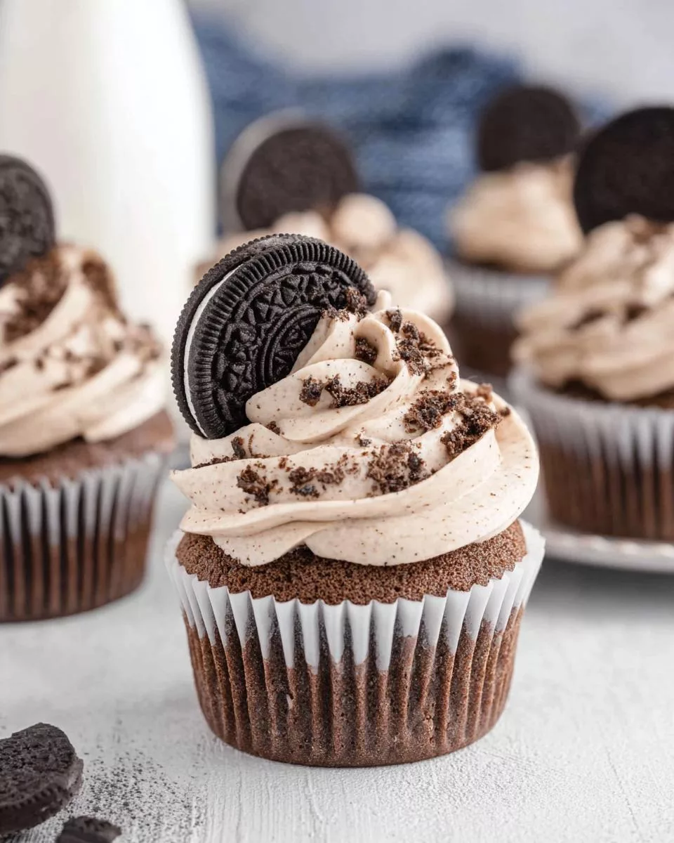 Homemade Chocolate Oreo Cupcakes - detail 1