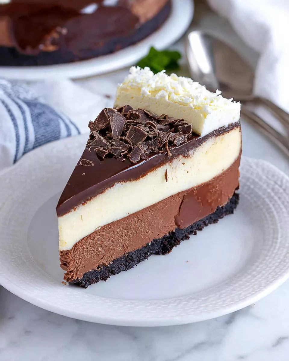 Layered Chocolate Cheesecake - detail 1