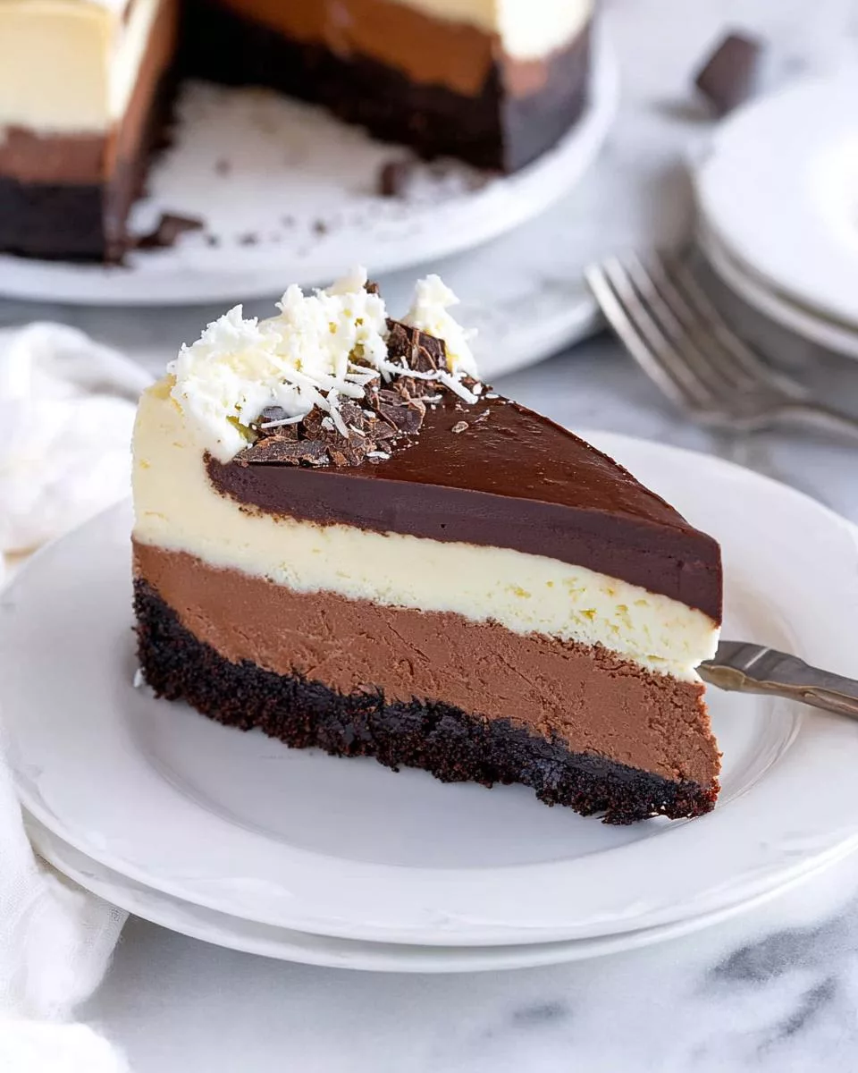 Layered Chocolate Cheesecake - detail 2