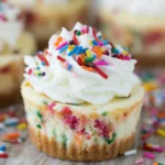 Mini Funfetti Cheesecakes