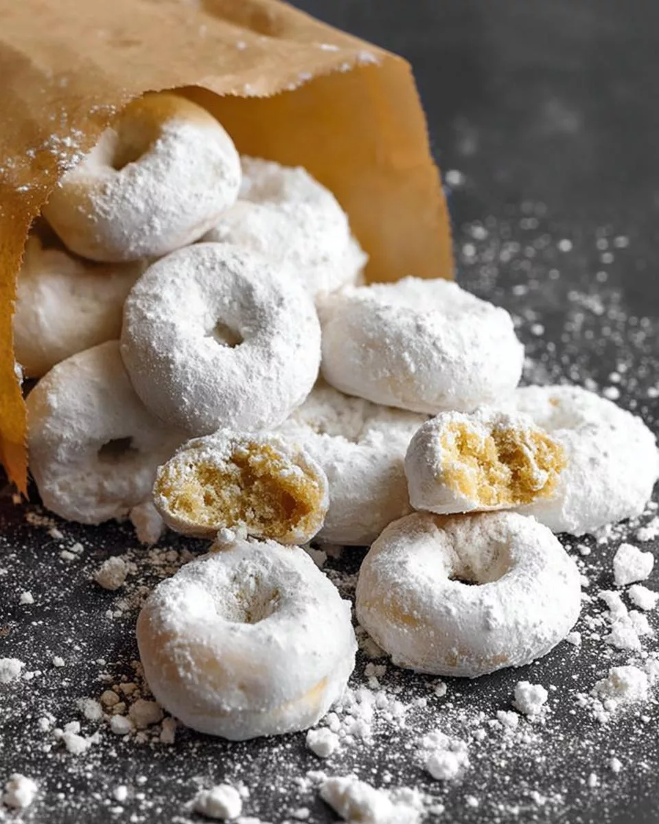 Mini Powdered Sugar Doughnuts - detail 1