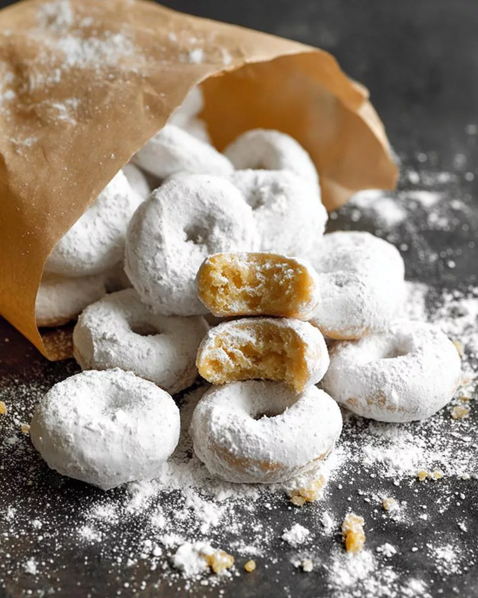 Mini Powdered Sugar Doughnuts - detail 2