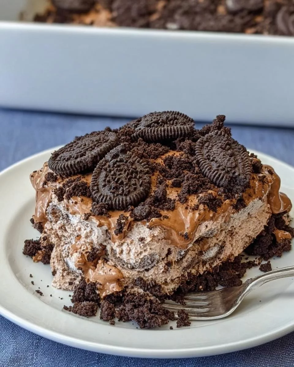 Mocha Oreo Dirt Cake - detail 2