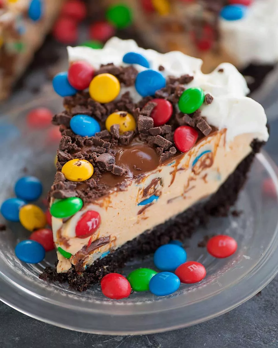 No Bake M&M Pie - detail 1