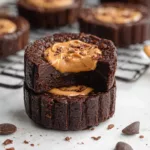 No Bake Peanut Butter Brownie Cups