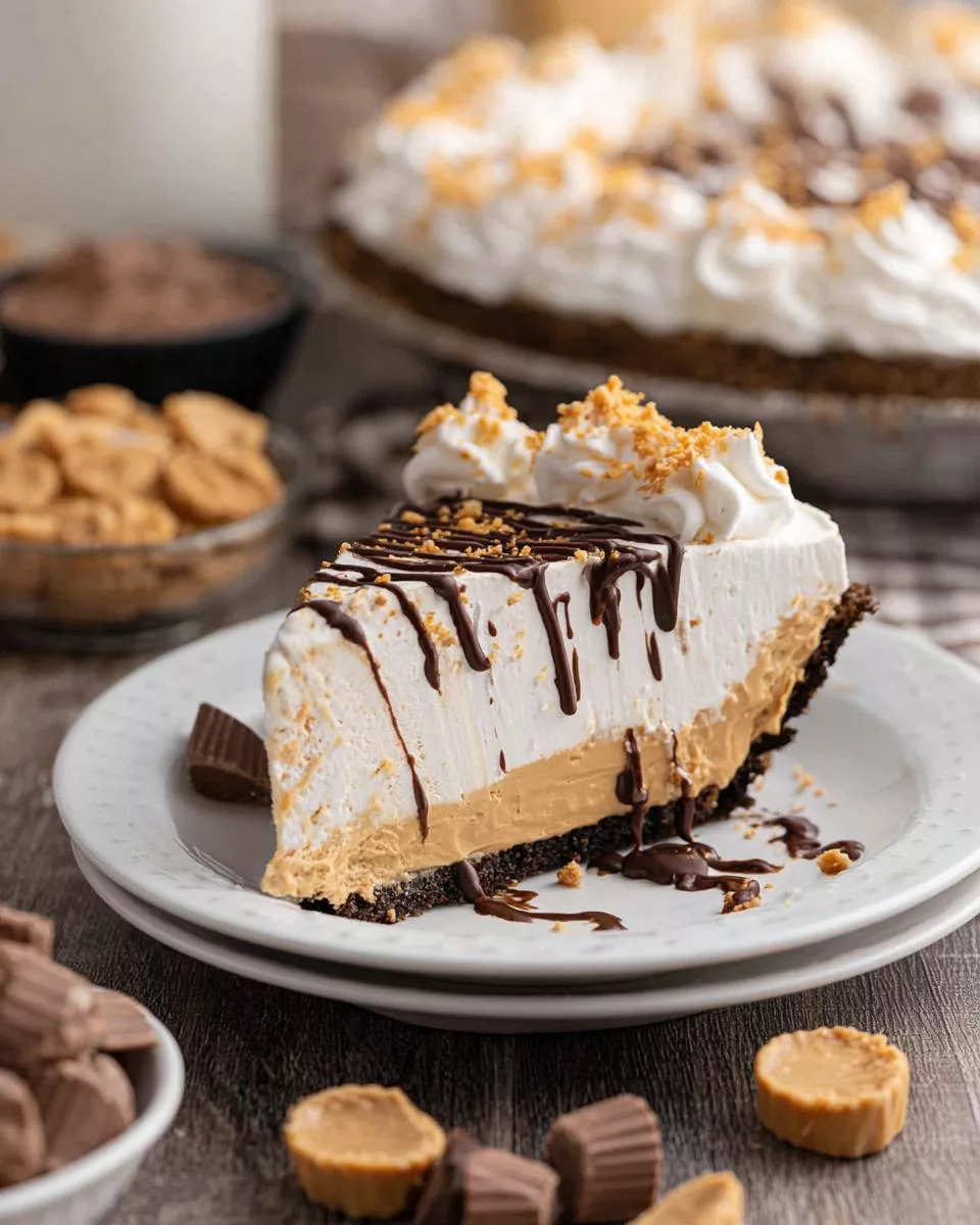 No Bake Peanut Butter Pie - detail 2