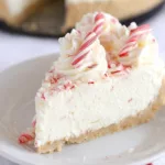 No Bake White Chocolate Peppermint Cheesecake