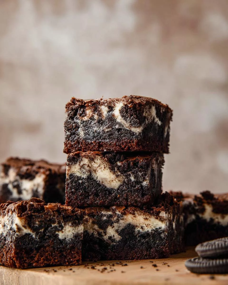 Oreo Cheesecake Brownies - detail 2