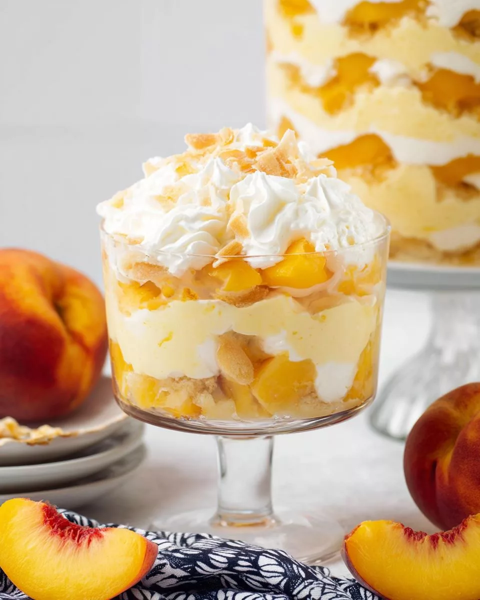 Peaches and Cream Trifle - detail 1