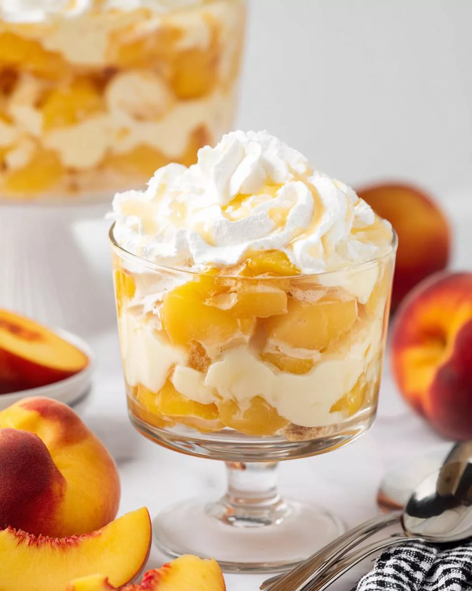 Peaches and Cream Trifle - detail 2