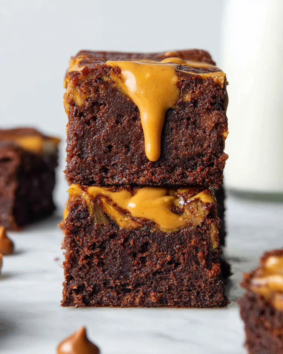 Peanut Butter Swirl Brownies - detail 1