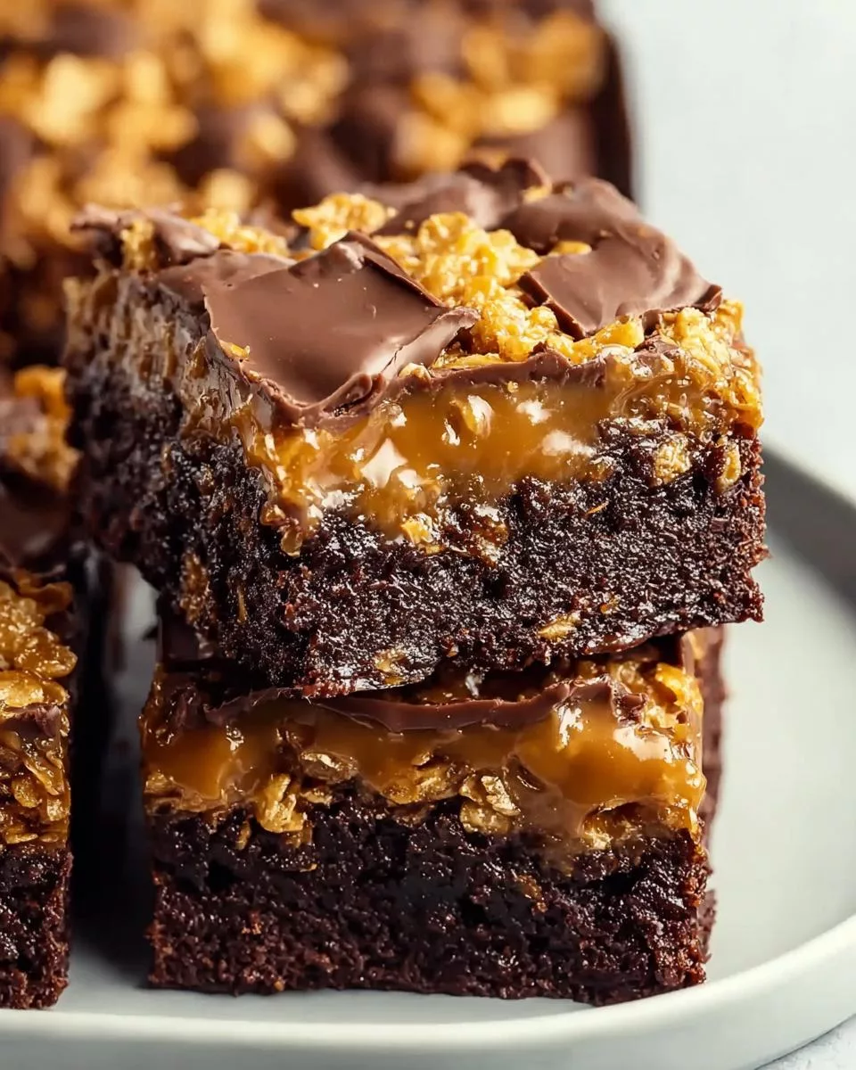 Quick Caramel Cornflake Brownies - detail 1