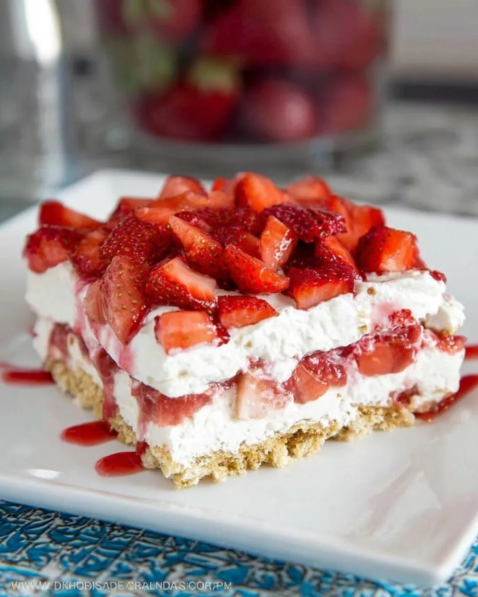 Strawberry Cheesecake Lasagna - detail 1