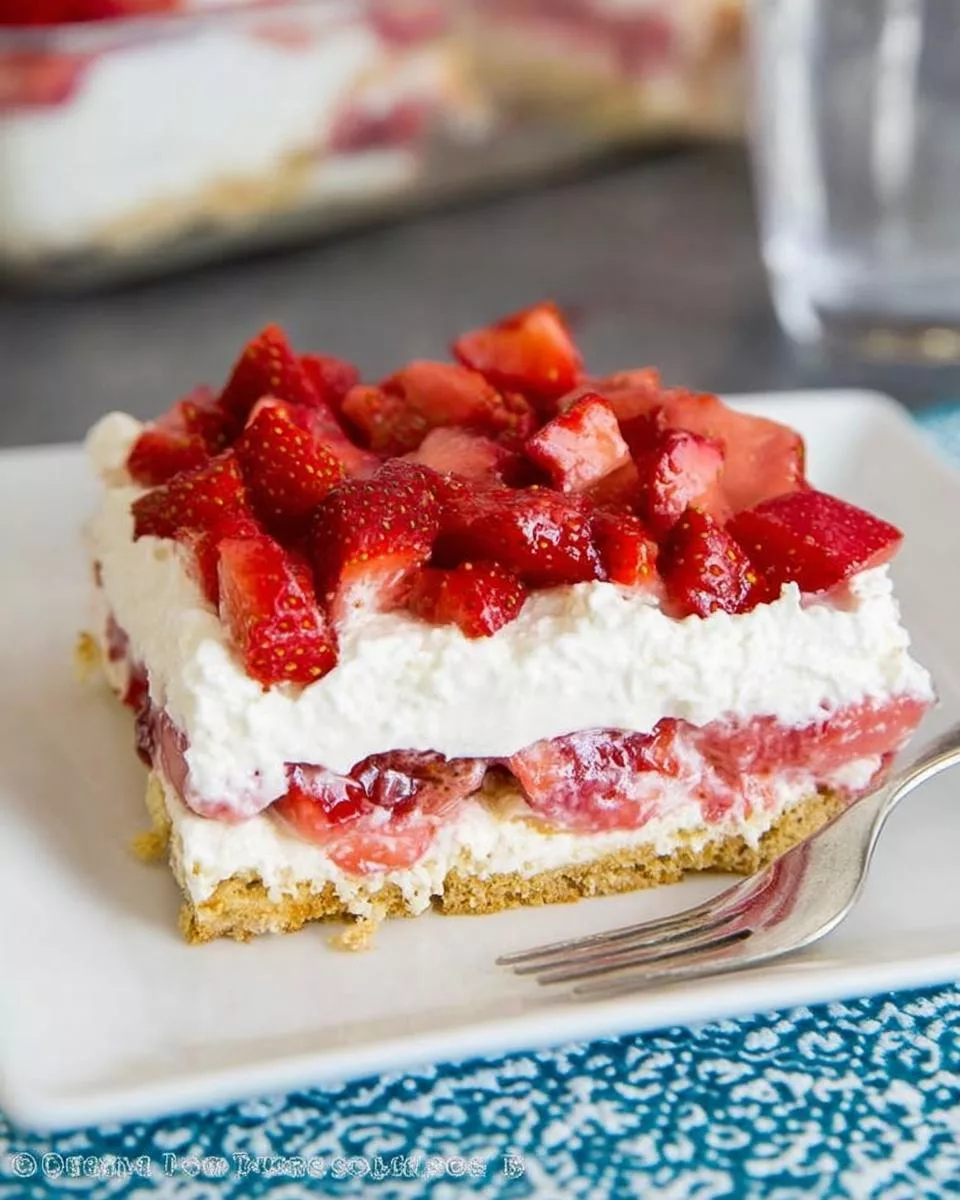 Strawberry Cheesecake Lasagna - detail 2