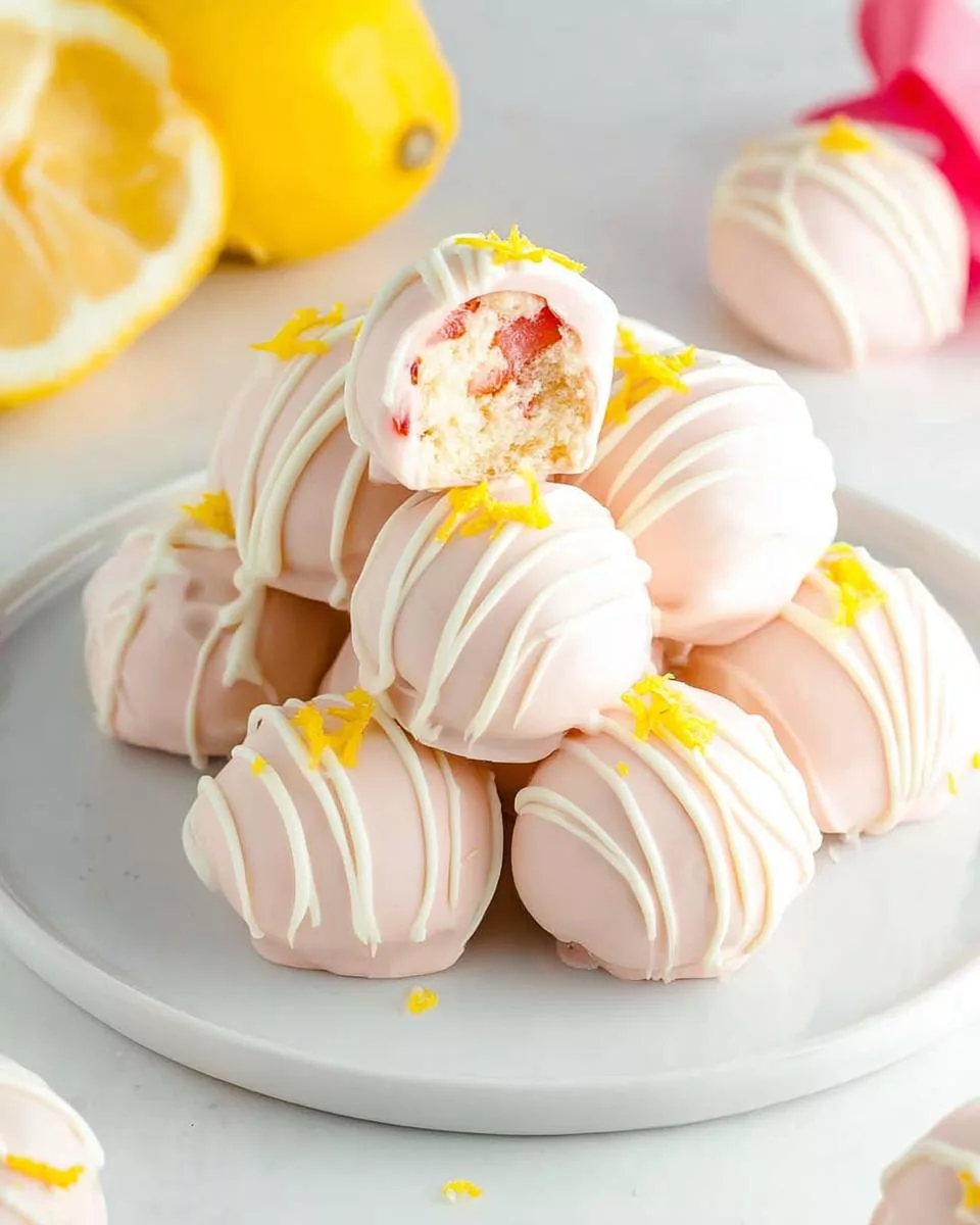 Strawberry Lemonade Truffles - detail 2