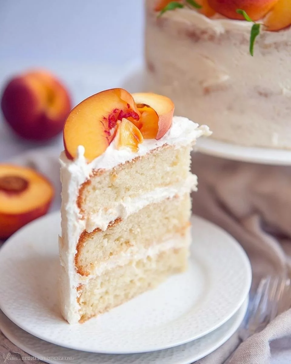 Vanilla Peach Layer Cake - detail 1