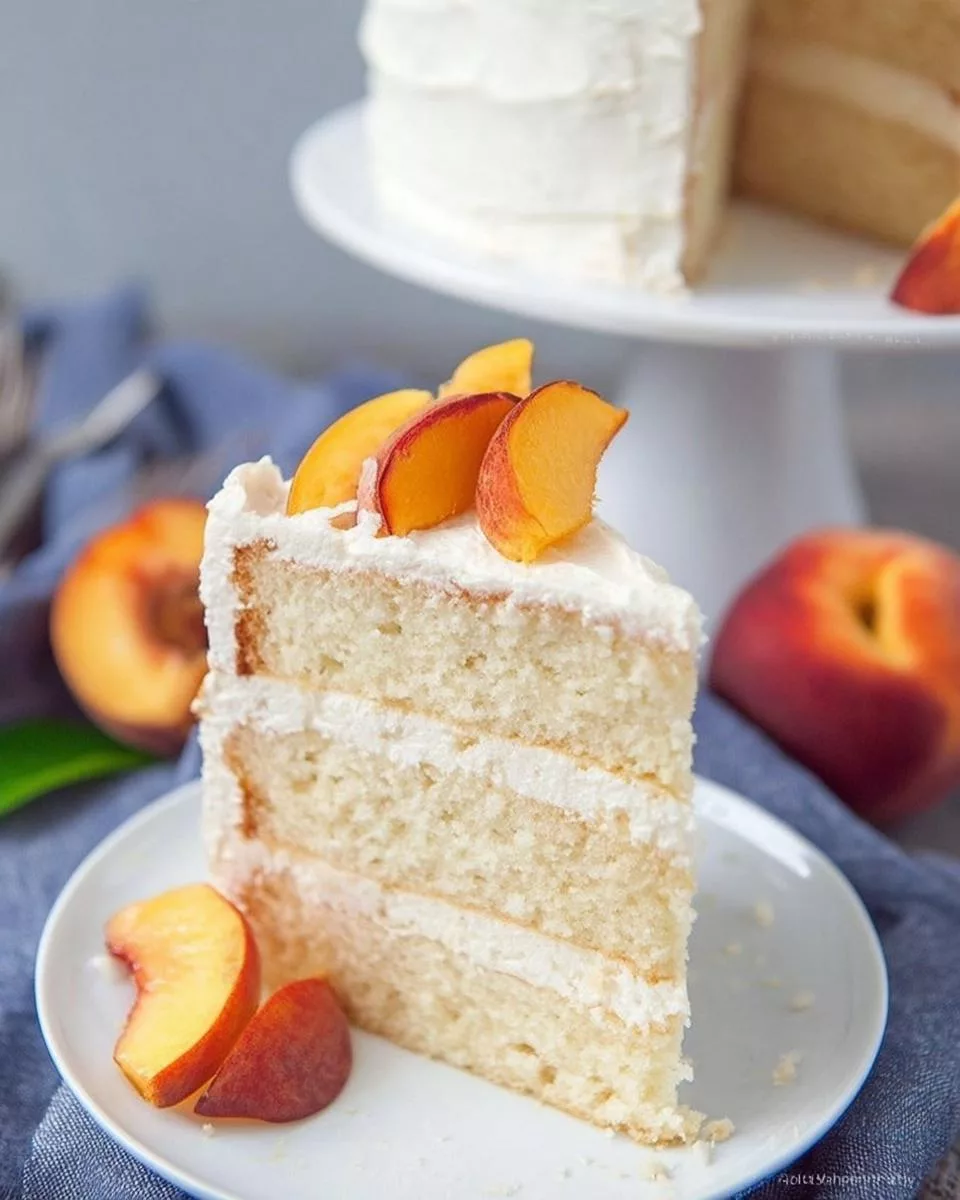 Vanilla Peach Layer Cake - detail 2