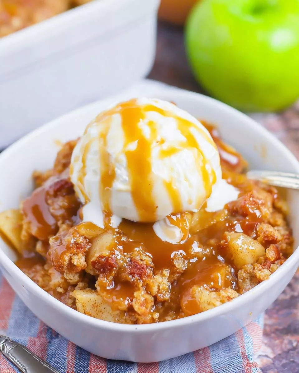 Caramel-Drizzled Easy Apple Cobbler - detail 1