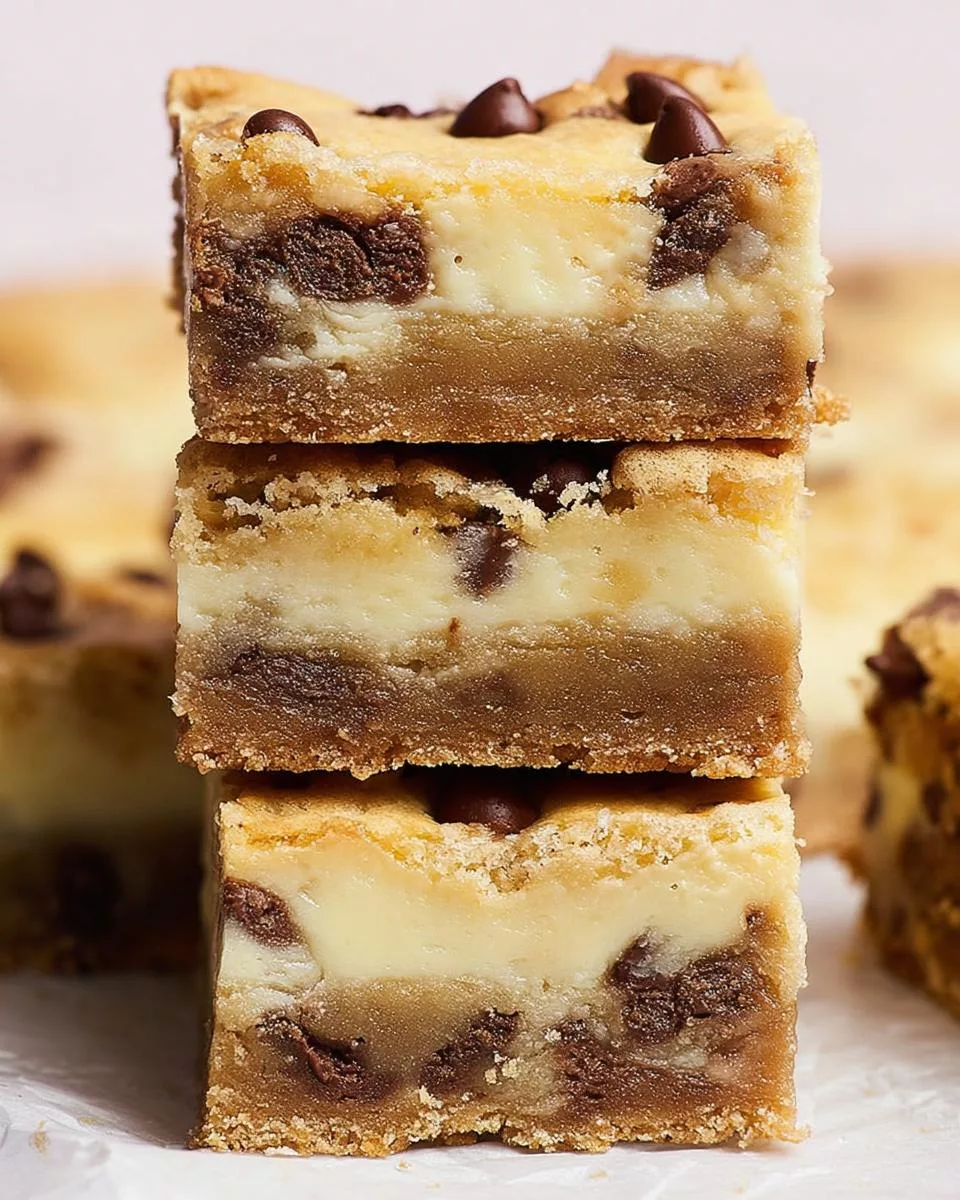 Chocolate Chip Cookie Cheesecake Bars - detail 1