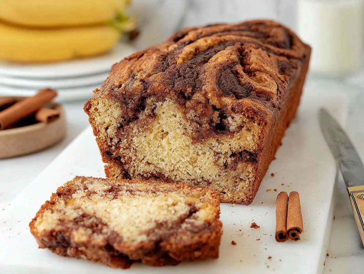 Cinnamon Swirled Banana Bread