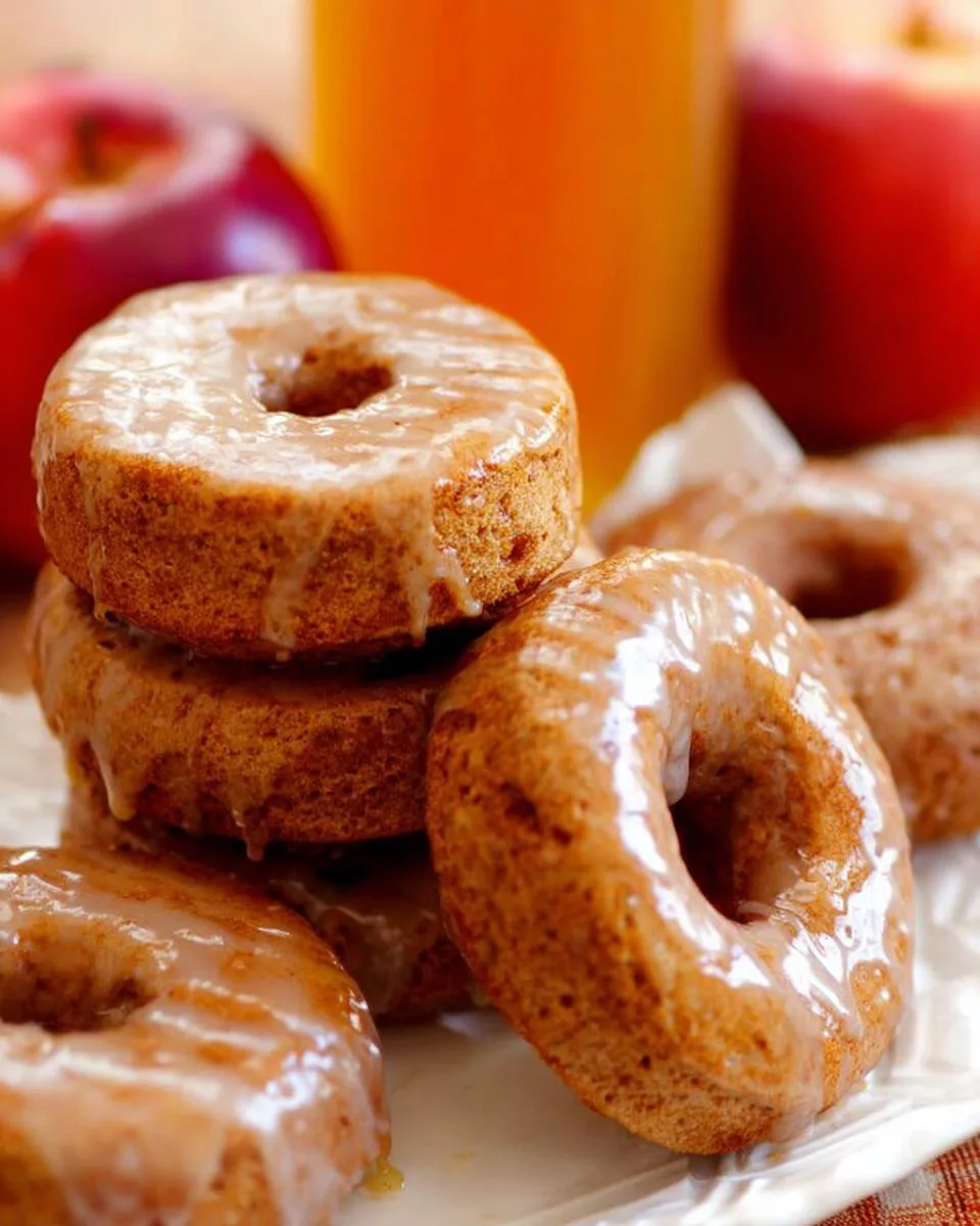 Cinnamon Vanilla Glazed Apple Cider Donuts - detail 2