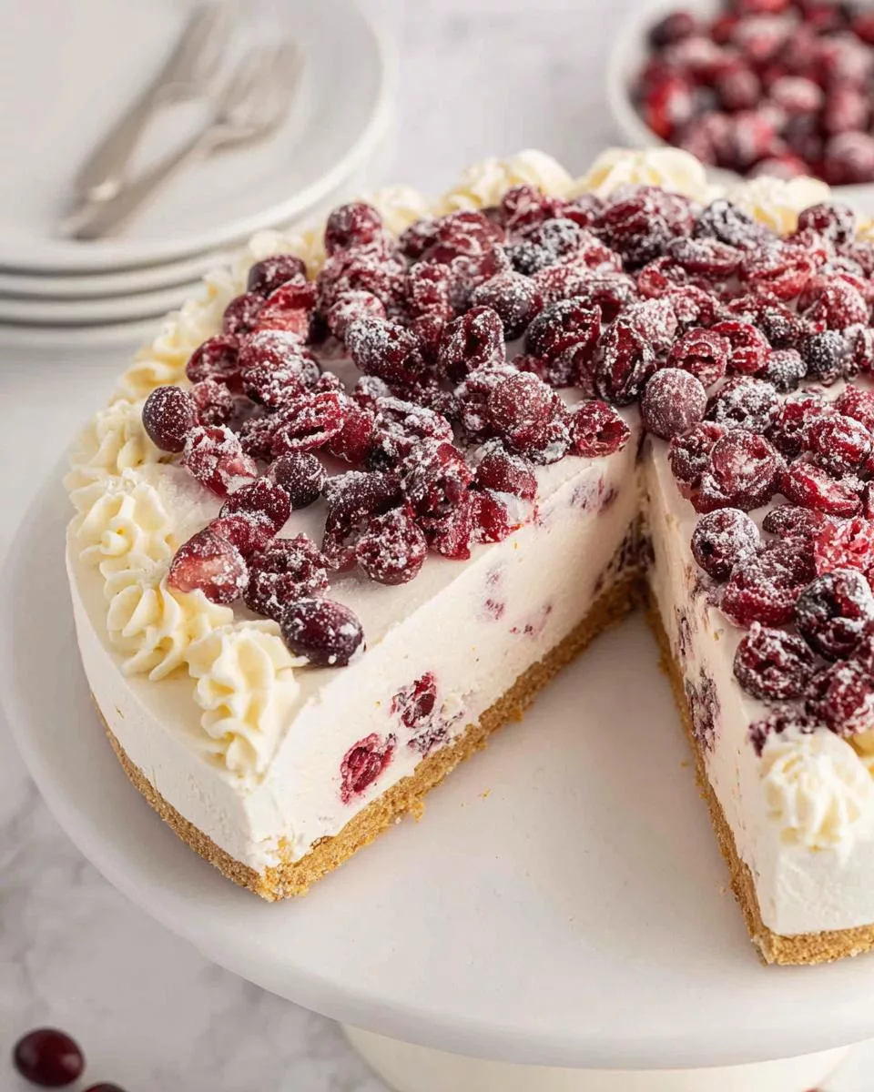 No-Bake Cheesecake (White Chocolate & Cranberry) - detail 1