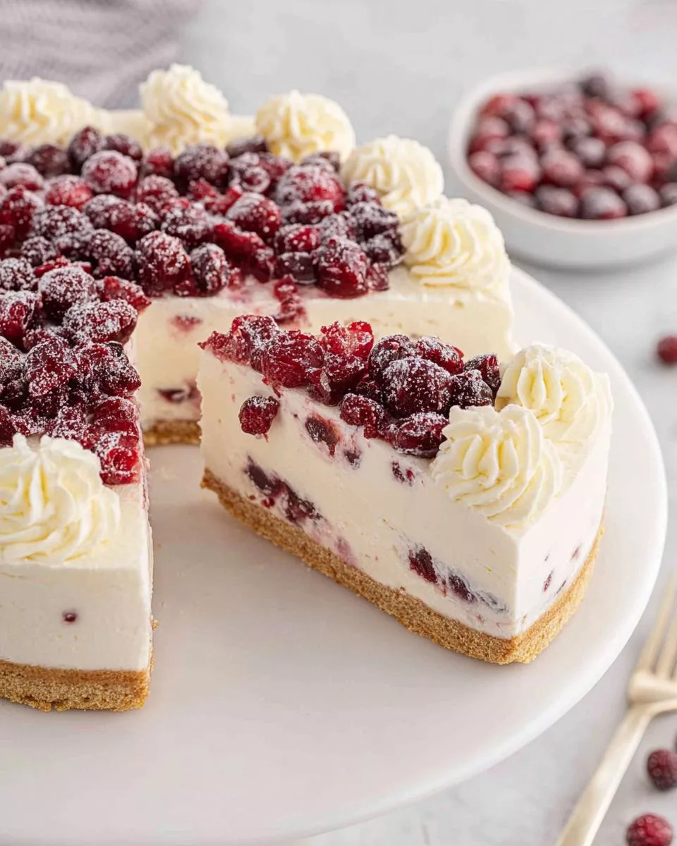 No-Bake Cheesecake (White Chocolate & Cranberry) - detail 2