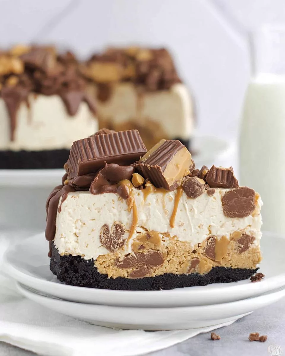 No-Bake Reese’s Peanut Butter Cup Cheesecake - detail 2