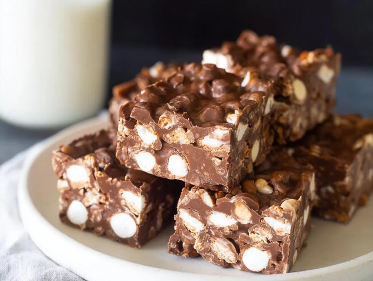 No Bake Rocky Road Bars