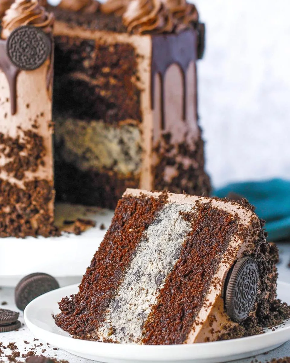 Oreo Cookies and Cream Cheesecake Cake - detail 2