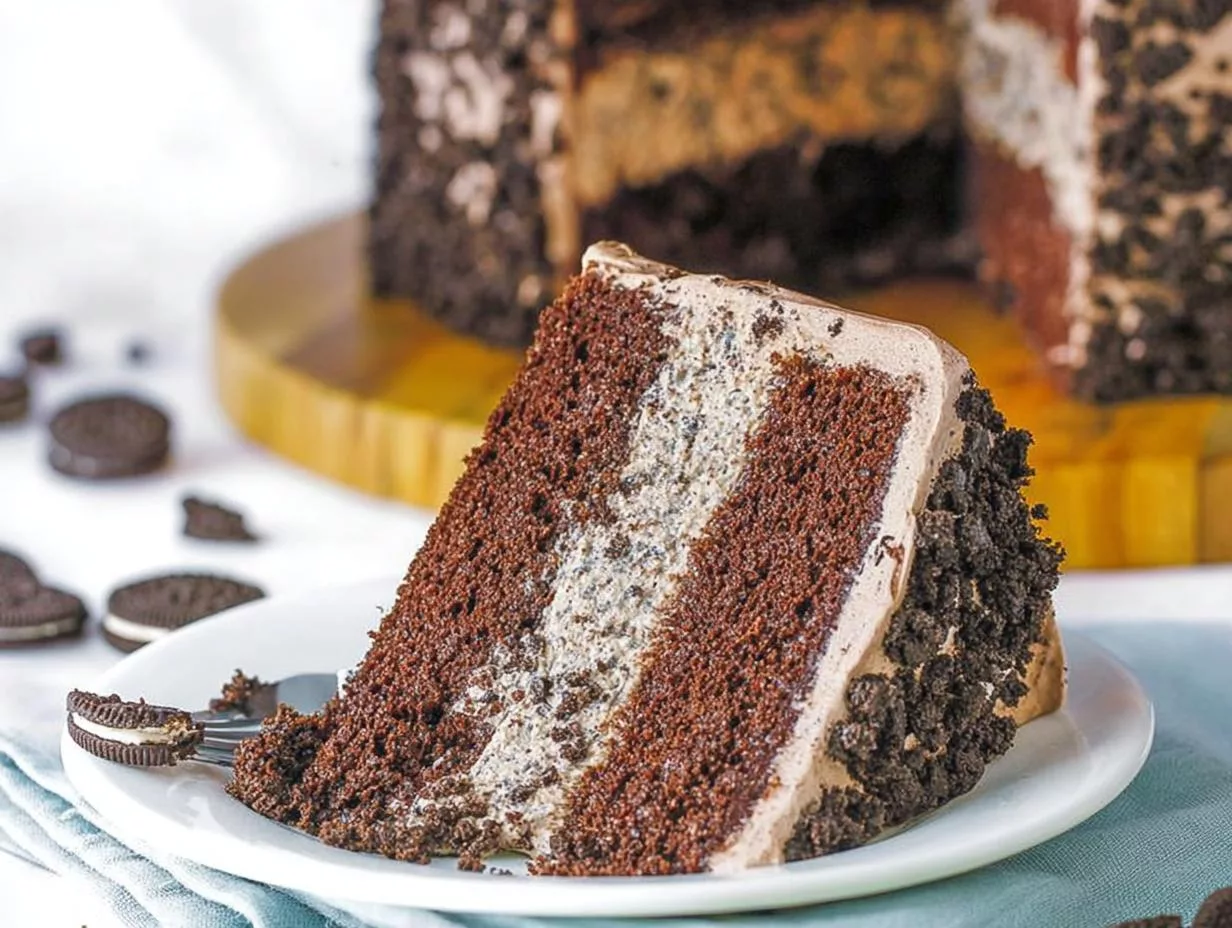 Oreo Cookies and Cream Cheesecake Cake