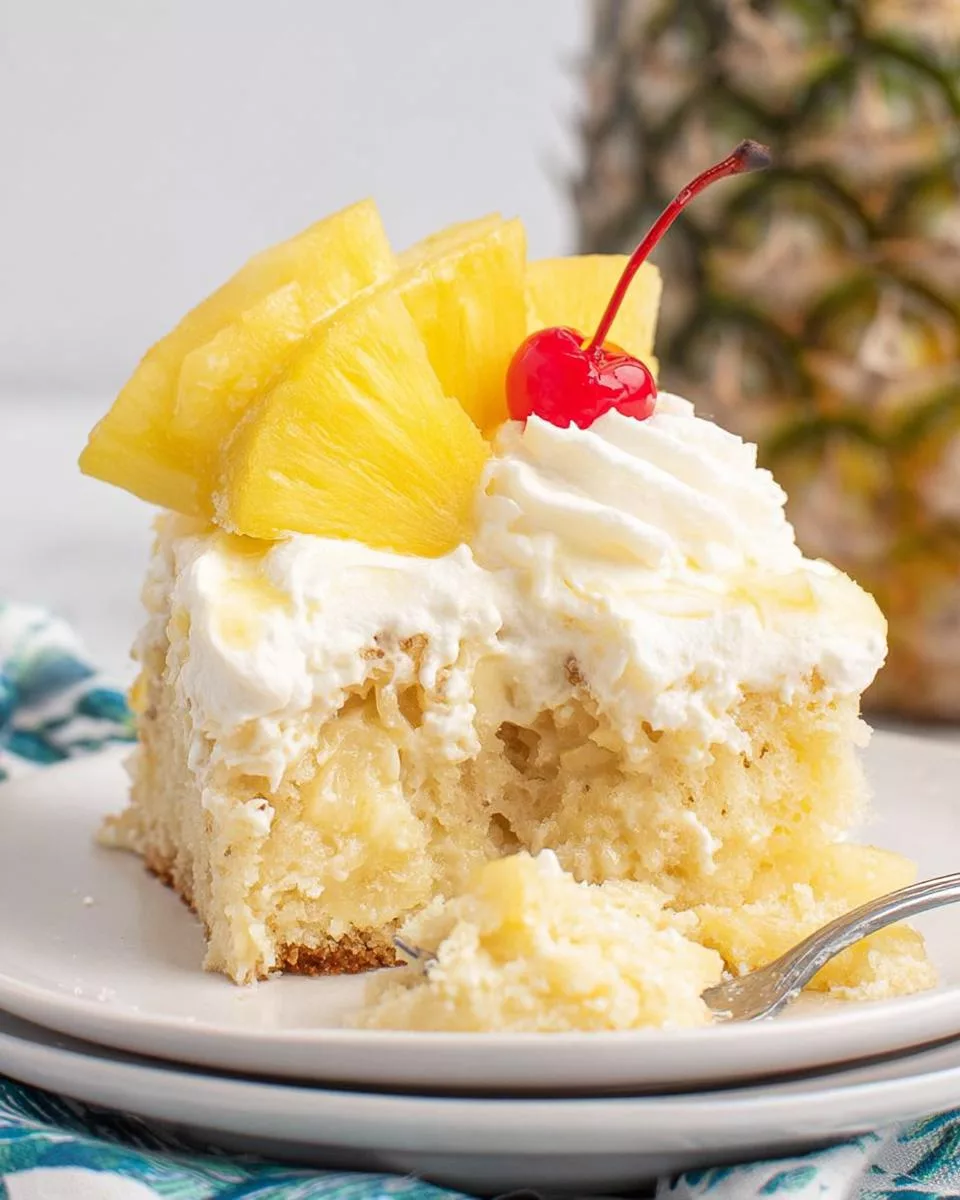 Pineapple Poke Cake - detail 1