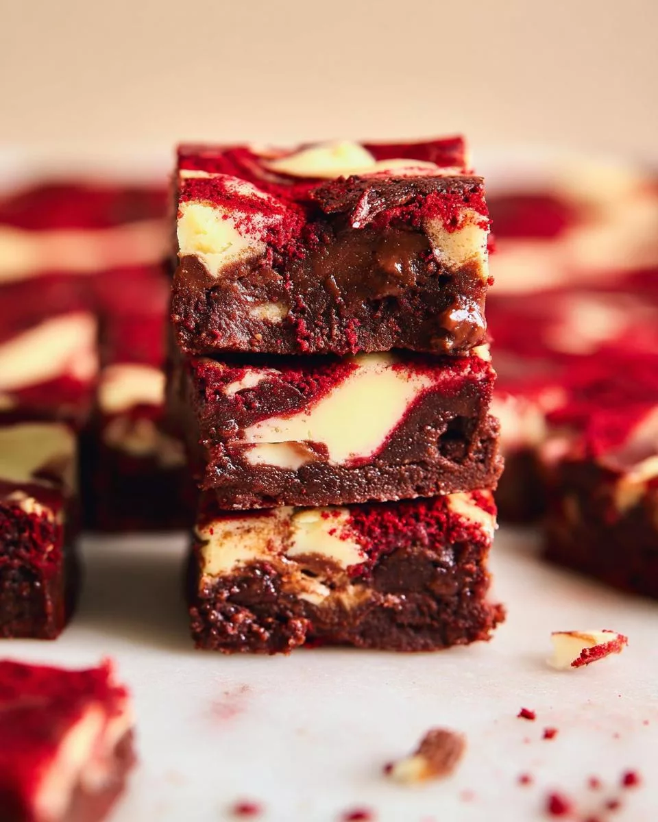 Red Velvet Chocolate Cheesecake Brownies Recipe - detail 2