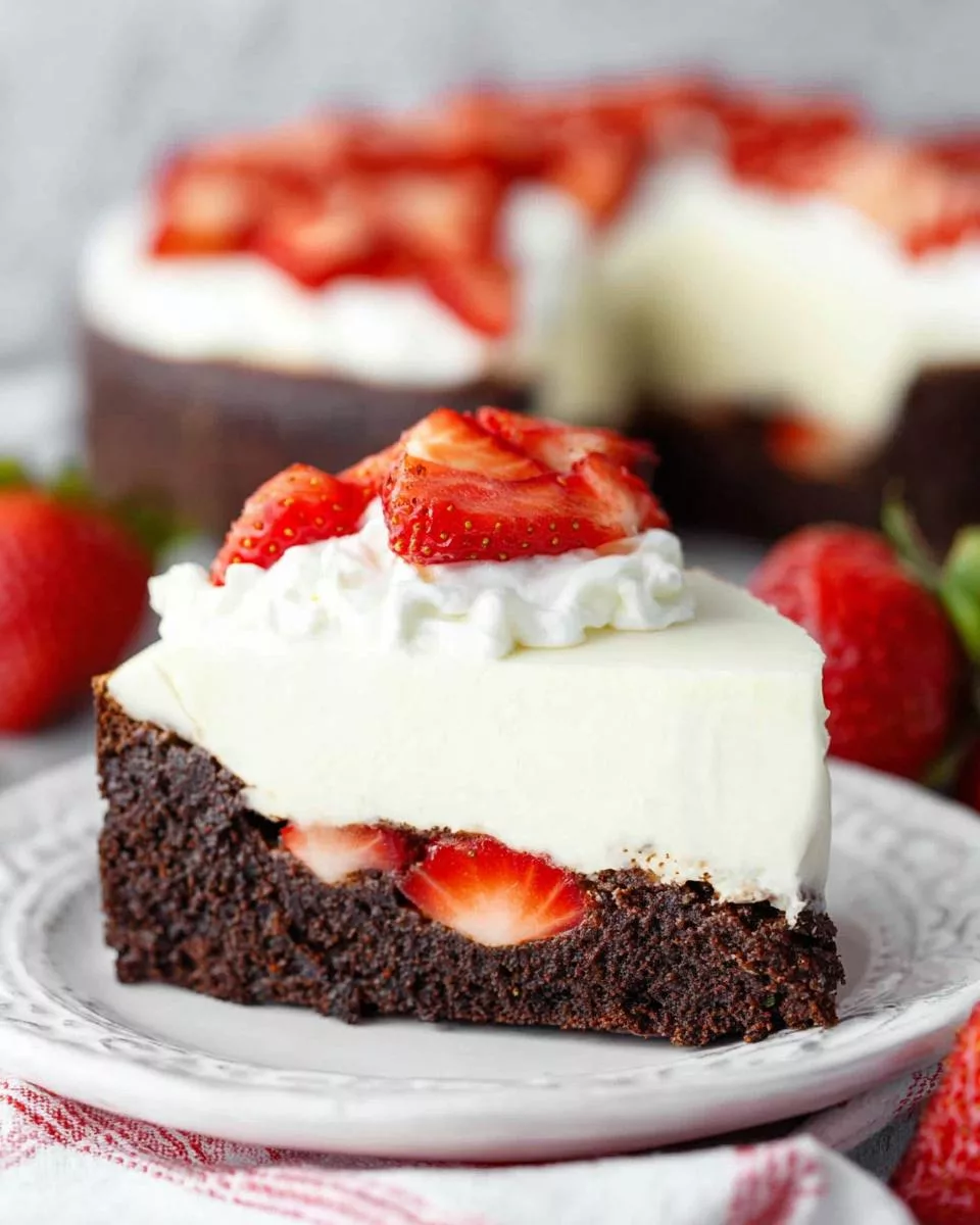 Strawberry Brownie Cheesecake - detail 1